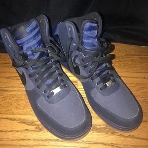 Blue nike Air Force ones